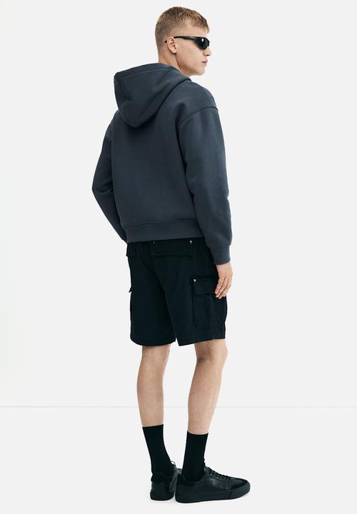 H&M - Loose fit zip-through hoodie - steel blue