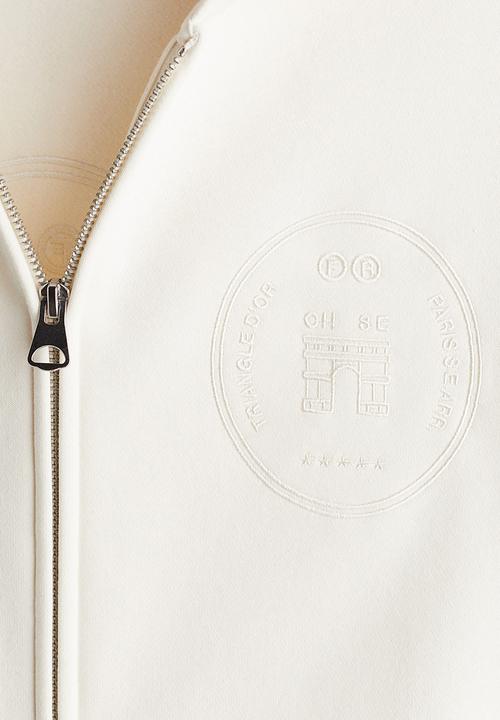 H&M - Loose fit zip-through hoodie - white
