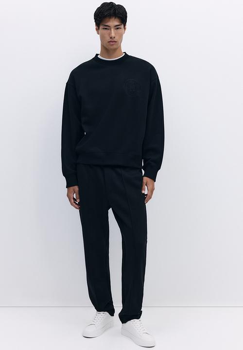 H&M - Regular fit printed sweatshirt - black