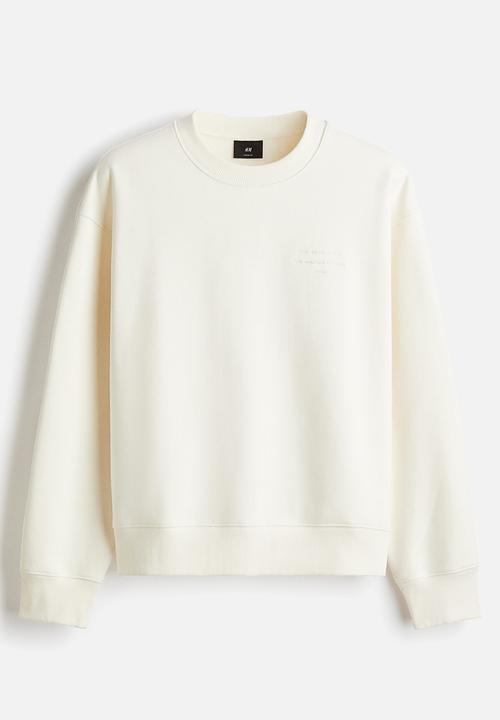 H&M - Regular fit printed sweatshirt - white club house