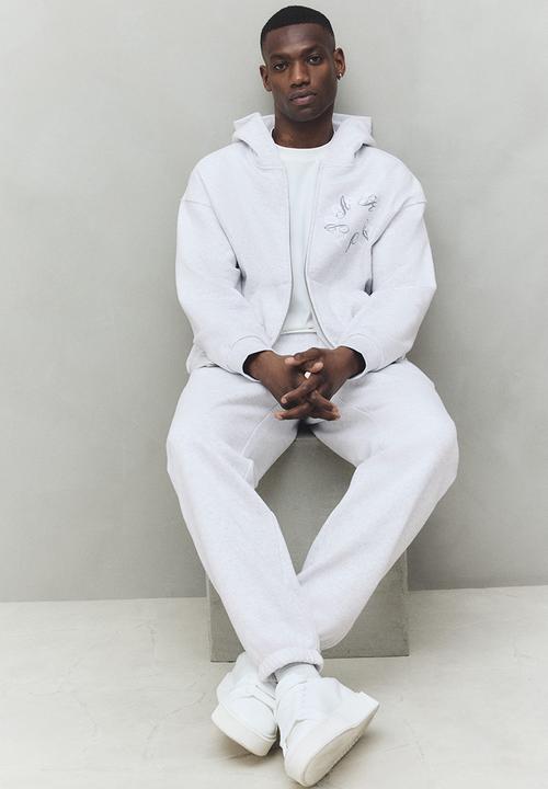 H&M - Regular fit sweatpants - grey marl 