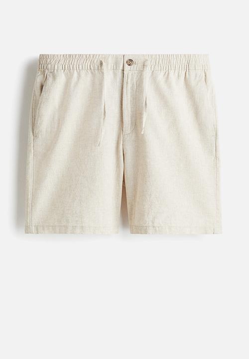 H&M - Regular fit linen-blend shorts - beige