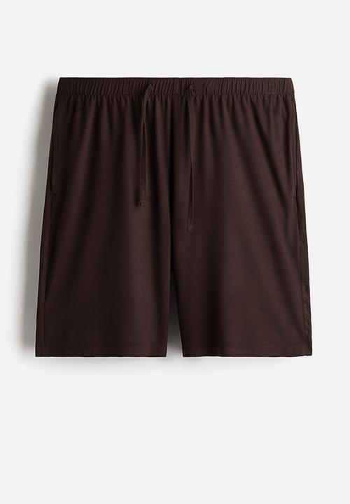 H&M - Jersey pyjama t-shirt and shorts - brown
