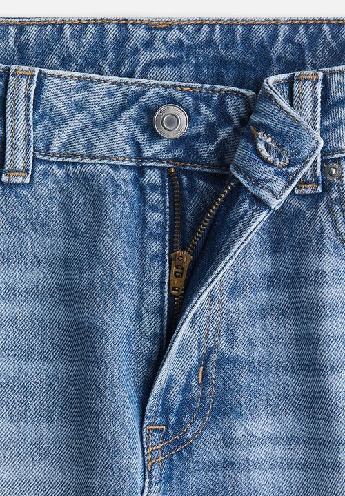 H&M - Wide high jeans - denim blue