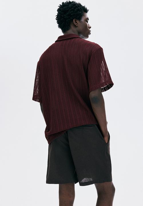 H&M - Regular fit linen-blend shorts - brown