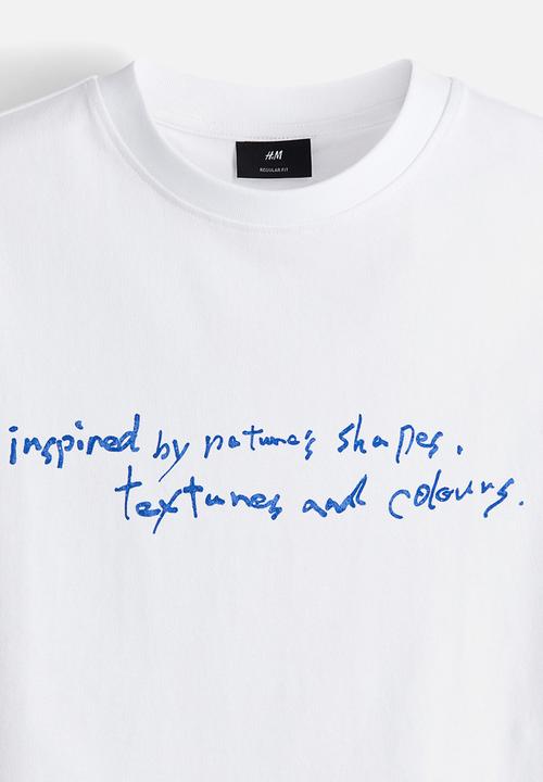 H&M - Regular fit printed t-shirt - white inspired by nature