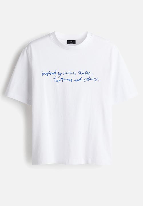 H&M - Regular fit printed t-shirt - white inspired by nature