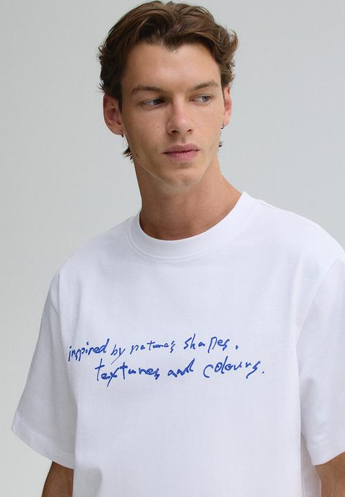 H&M - Regular fit printed t-shirt - white inspired by nature