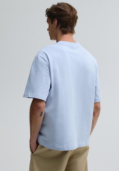 H&M - Regular fit printed t-shirt - light blue