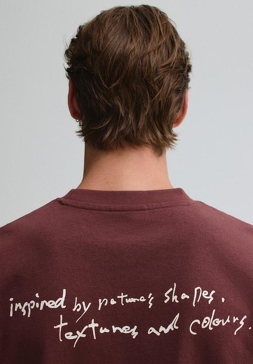 H&M - Regular fit printed t-shirt - red clayworks