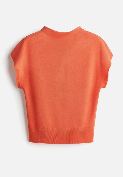 H&M - Cap-sleeved top - orange