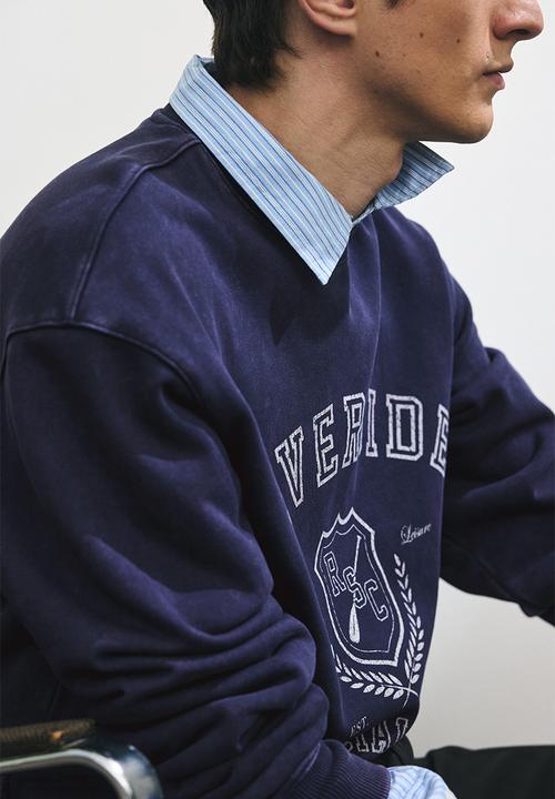 H&M - Loose fit printed sweatshirt - blue riverside