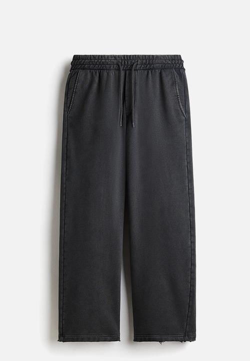 H&M - Relaxed fit washed sweatpants - dark grey
