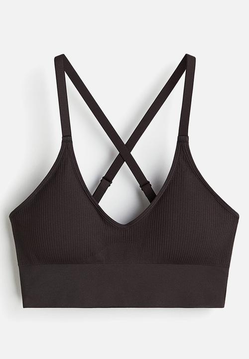 H&M - Seamless medium support sports bra with drymove™ - truffle grey