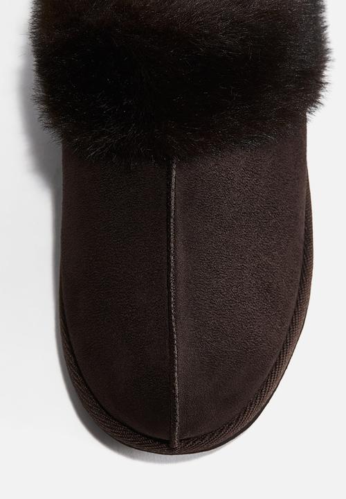 H&M - Warm-lined slippers - dark brown