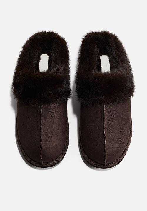 H&M - Warm-lined slippers - dark brown