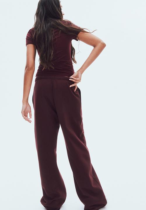 H&M - Wide joggers - burgundy