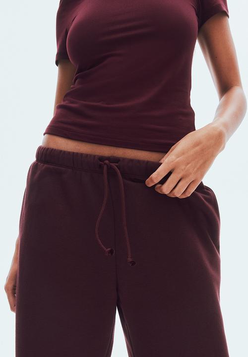 H&M - Wide joggers - burgundy