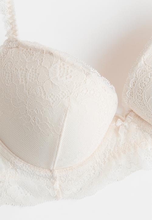 H&M - Lace push-up bra - cream