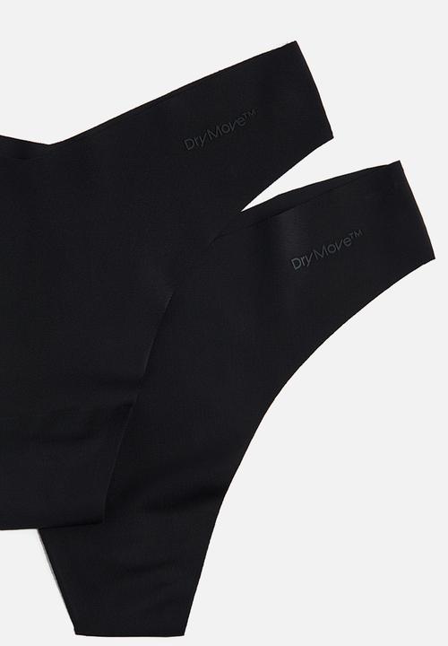 H&M - 3-Pack sports thong briefs with drymove™ - black