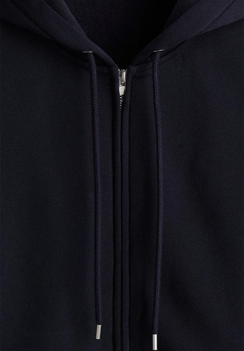H&M - Loose  fit zip-through hoodie - dark blue 