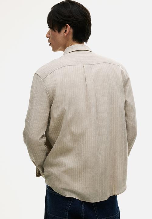 H&M - Regular fit linen-blend shirt - beige