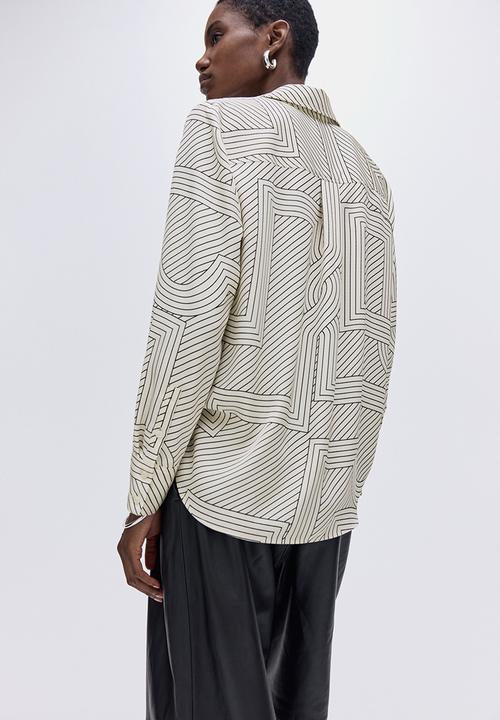 H&M - Shirt - cream/patterned