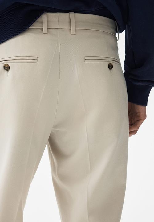 H&M - Regular fit tailored trousers - beige