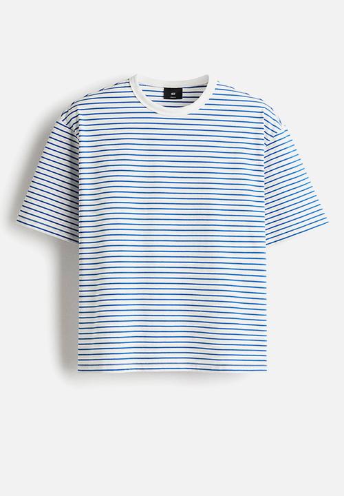 H&M - Loose fit t-shirt - blue striped