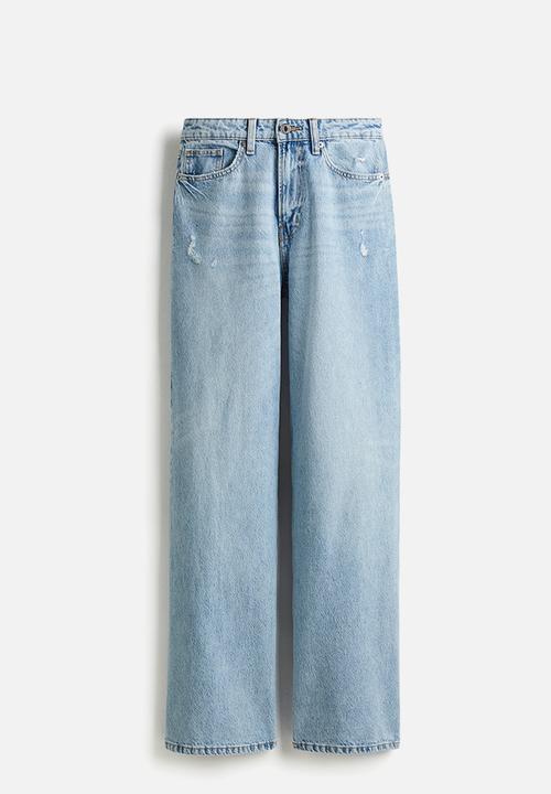 H&M - Wide high jeans - light denim blue