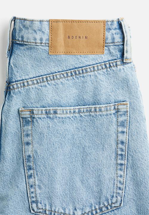 H&M - Wide high jeans - light denim blue