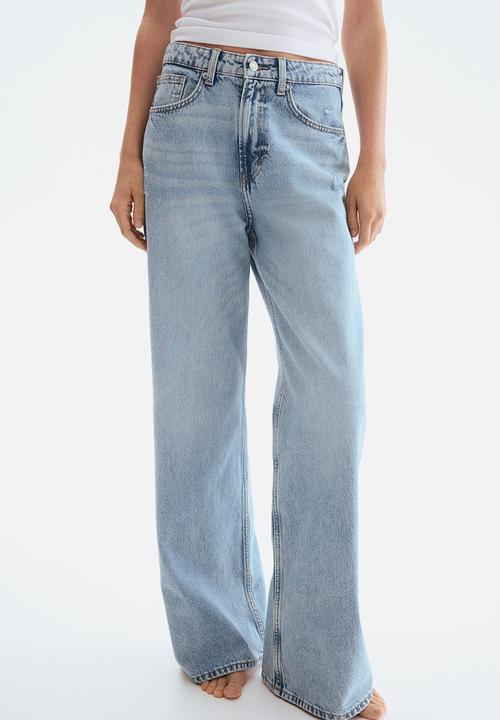 H&M - Wide high jeans - light denim blue