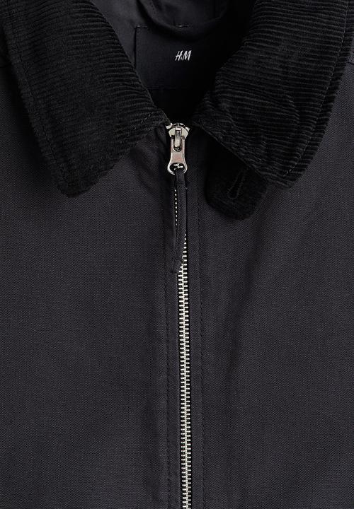 H&M - Cotton blouson jacket - black