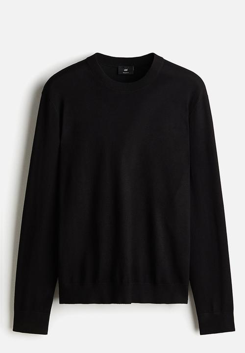 H&M - Regular fit fine-knit jumper - black