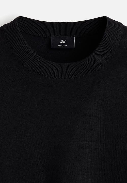 H&M - Regular fit fine-knit jumper - black