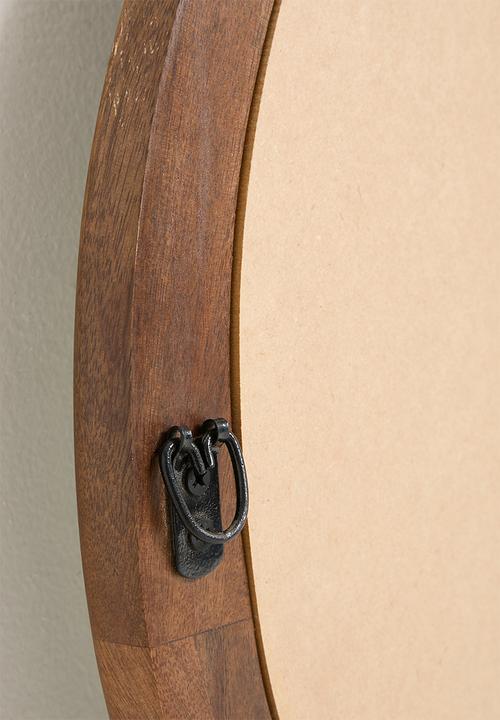 Sixth Floor - Wooden Oranic Shape Mirror - Natural 90x60