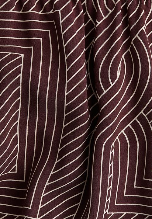 H&M - Viscose culottes - burgundy patterned