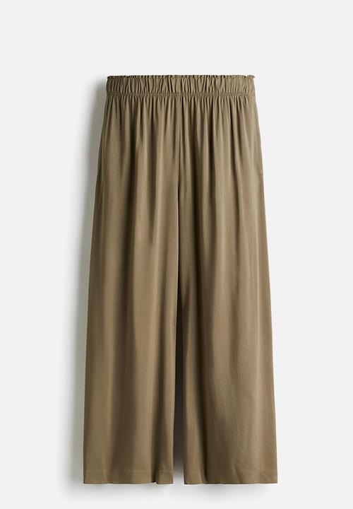 H&M - Viscose culottes - green & beige