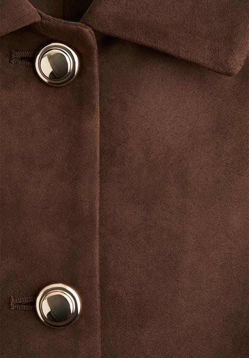H&M - Short-sleeved jacket - dark brown