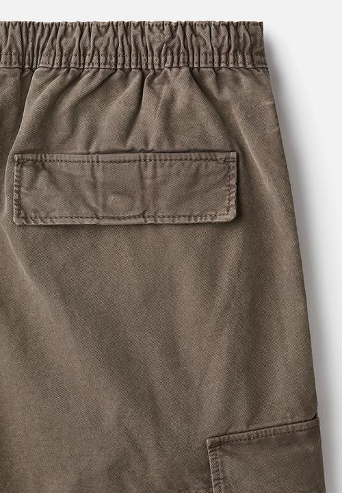 H&M - Loose fit washed cargo trousers - brown