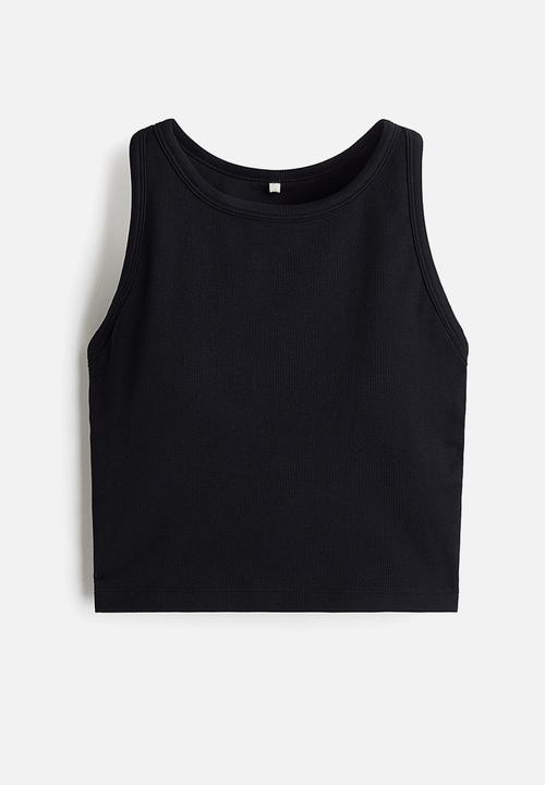 H&M - Medium support longline sports bra with drymove™ - black