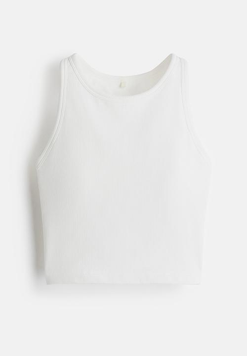 H&M - Medium support longline sports bra with drymove™ - white