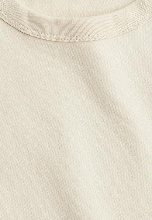 H&M - Cotton T-shirt - light beige