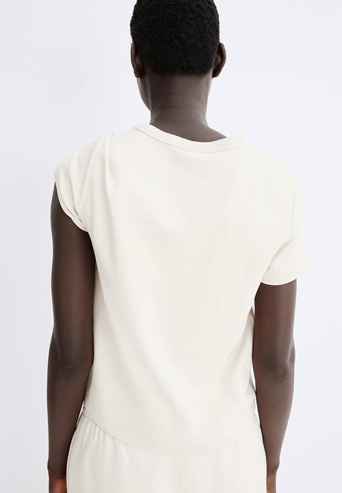H&M - Cotton T-shirt - light beige