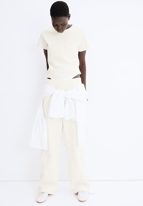 H&M - Cotton T-shirt - light beige