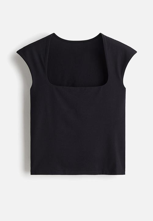 H&M - Soft jersey top - black