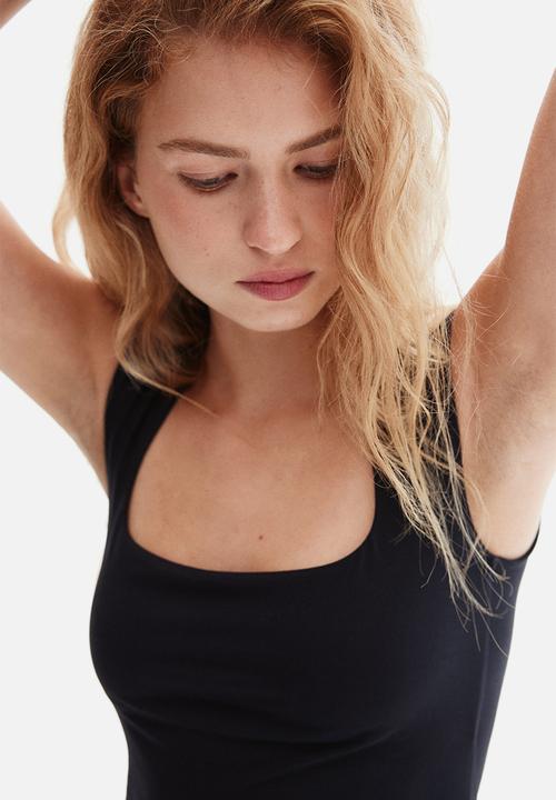 H&M - Soft jersey top - black