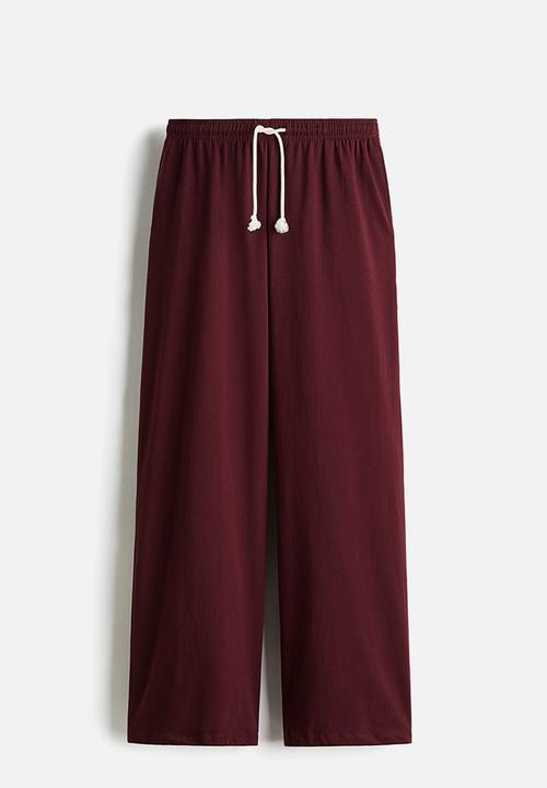 H&M - Wide joggers - burgundy