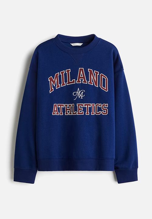 H&M - Text-motif sweatshirt - blue/milano