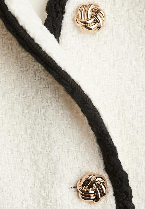 H&M - Bouclé jacket - white & black